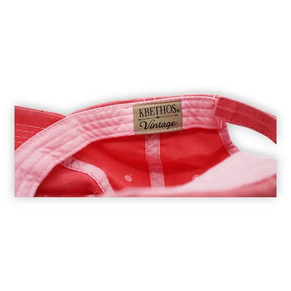 Kbethos Vintage Pink Distressed Baseball Hat Adjustable‎ Back
